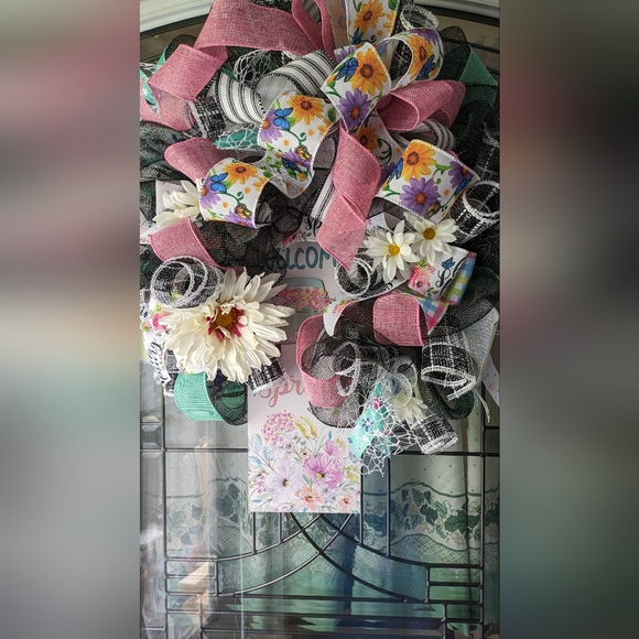 "Welcome Spring" wreath - Picture 5 of 14